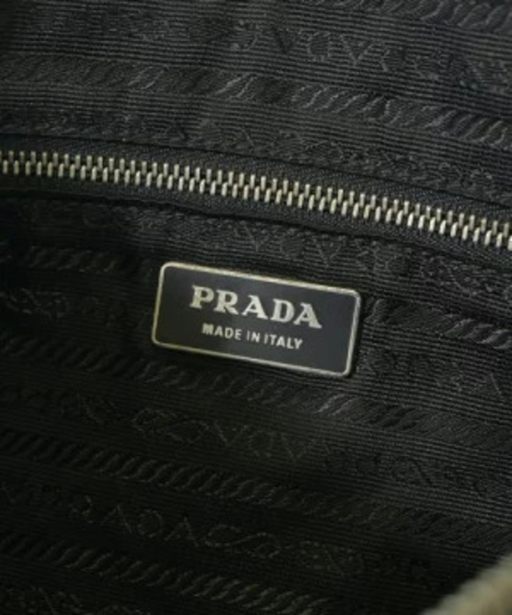 Prada black Tessuto tote double top handles enameled logo - Picture 4 of 7